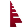 Albero carta a nido d'ape rosso cm ø82h100