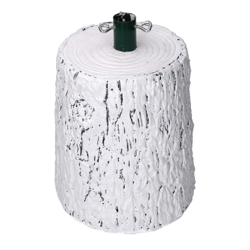 Base albero max h270 resina tronco innevato bianco cm ø30h50