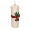 Candela resina bianco con led cm18,2x19,9h55,7