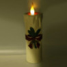 Candela resina bianco con led cm18,2x19,9h55,7