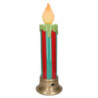 Candela resina righe verde e rosso con led cm ø25h79,5