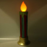 Candela resina righe verde e rosso con led cm ø25h79,5