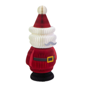 Zoom Babbo natale carta a nido d'ape rosso cm ø47h100