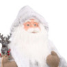 Babbo natale tessuto bianco con bastone cm h79