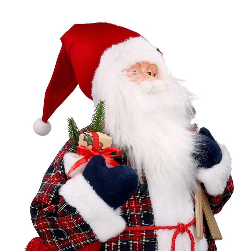 Babbo natale tessuto scozzese rosso cmh79