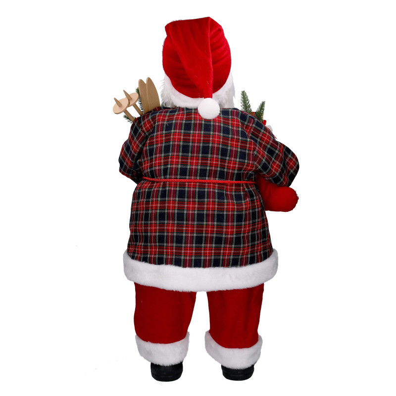 Babbo natale tessuto scozzese rosso cmh79