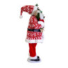 Babbo natale pieghevole tessuto rosso con albero cmh120