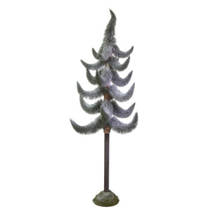 Albero plastica innevato verde cmh160