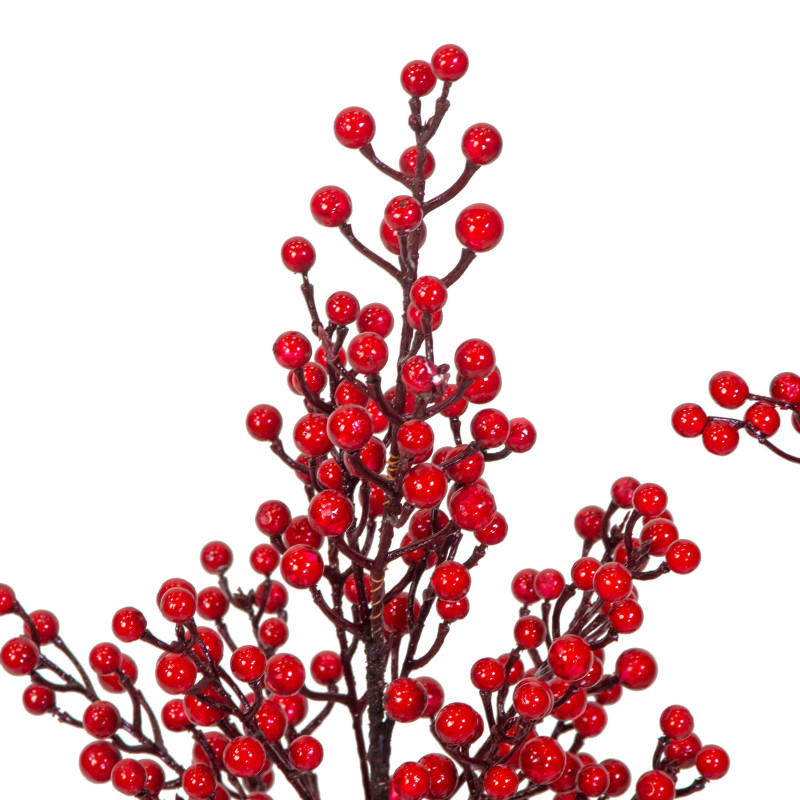 Albero plastica bacche rosso cm50h135