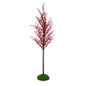Albero plastica bacche rosso cm50h170