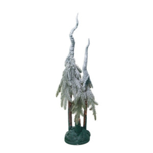 Albero plastica coppia innevato verde cm30h88