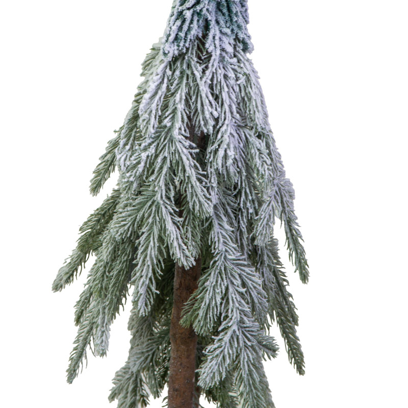 Albero plastica coppia innevato verde cm30h88