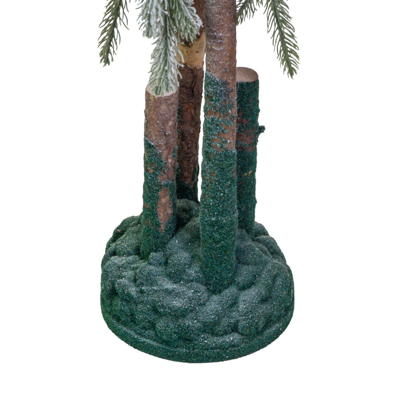 Albero plastica coppia innevato verde cm30h88