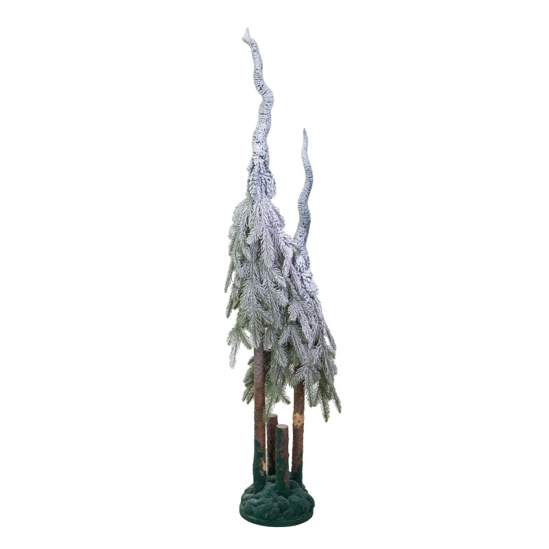 Albero plastica coppia innevato verde cm40h135