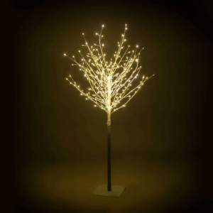 Albero 300 led bianco caldo struttura nero cm ø70h120