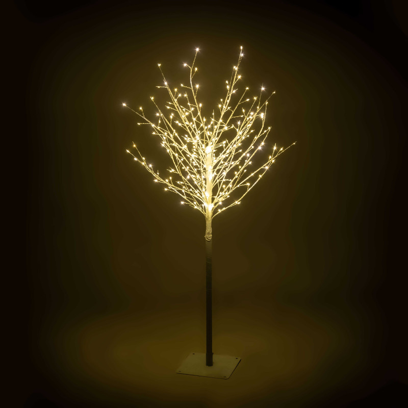 Albero 300 led bianco caldo struttura nero cm ø70h120