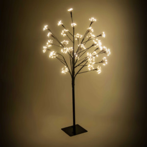Albero 896 led bianco caldo struttura nero cm ø70h120