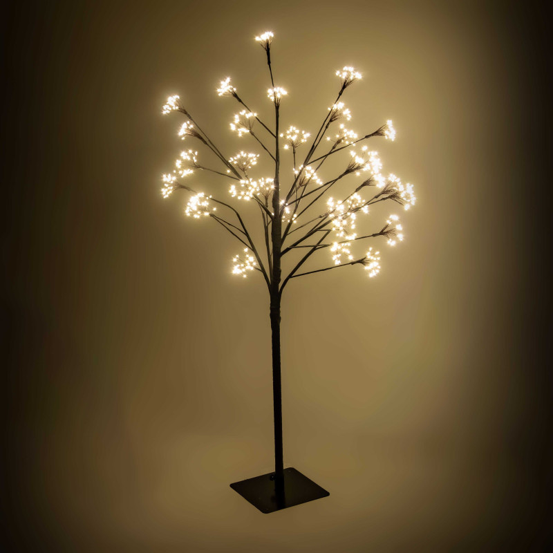 Albero 896 led bianco caldo struttura nero cm ø70h120