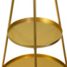 Scaffale espositore metallo 3 ripiani oro cm ø55h141