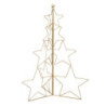 Albero espositore metallo stelle oro cm78,5x56h110