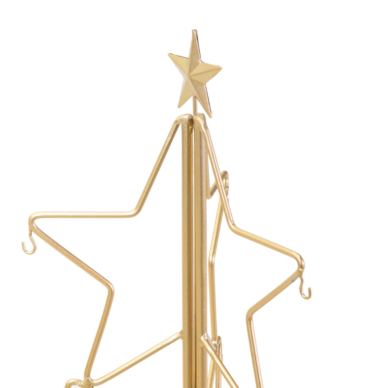 Albero espositore metallo stelle oro cm78,5x56h110