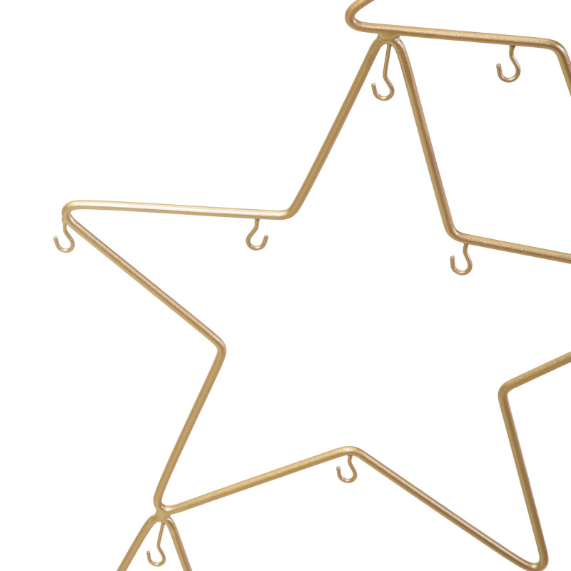 Albero espositore metallo stelle oro cm78,5x56h110