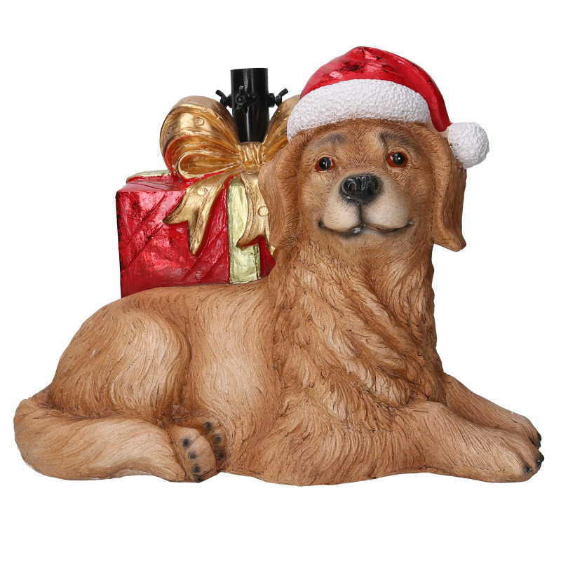 Base albero max h180 resina cane e pacco regalo rosso
