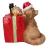 Base albero max h180 resina cane e pacco regalo rosso
