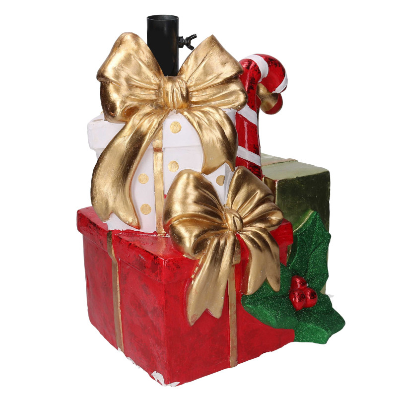Base albero max h180 resina pacco regalo rosso