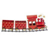 Trenino metallo rosso cm85,5x15h33