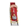 Trenino metallo rosso cm85,5x15h33