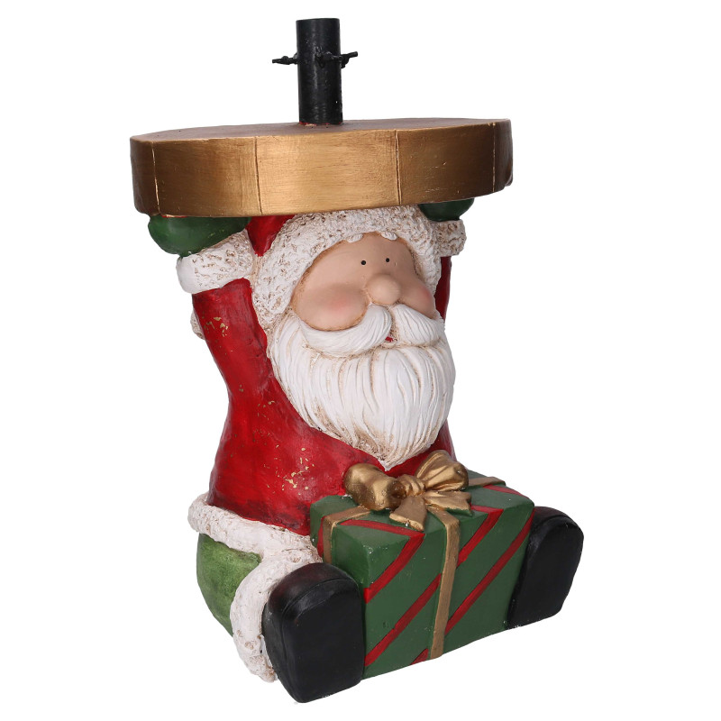 Base albero max h150 resina babbo natale rosso cm35x38h59