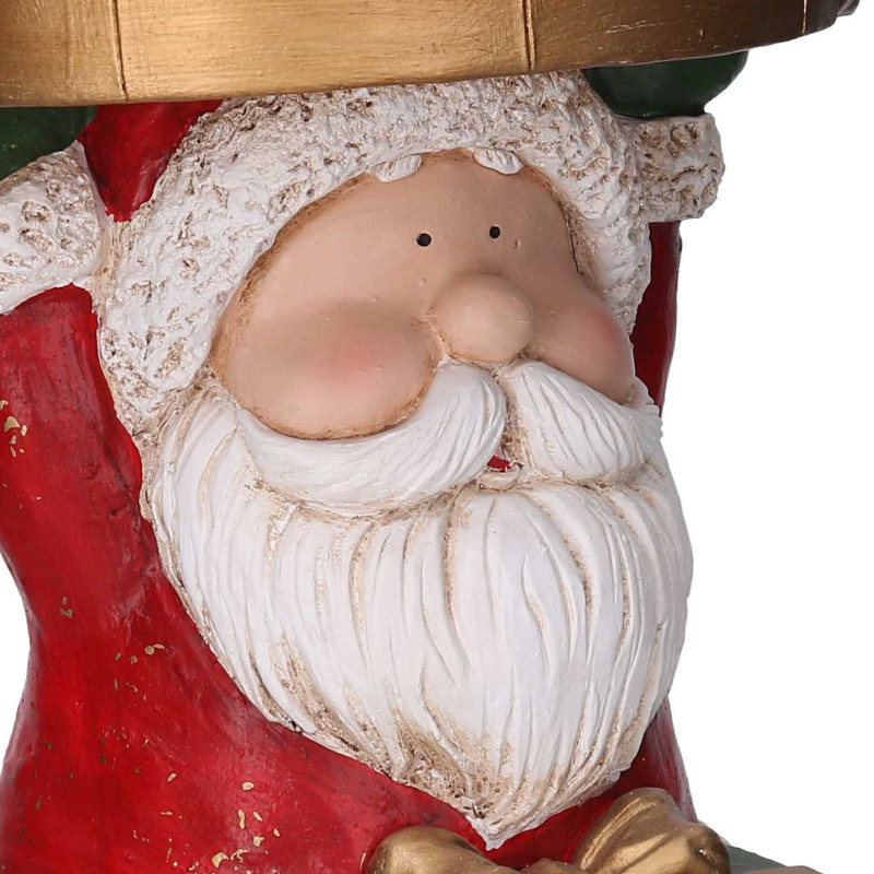 Base albero max h150 resina babbo natale rosso cm35x38h59