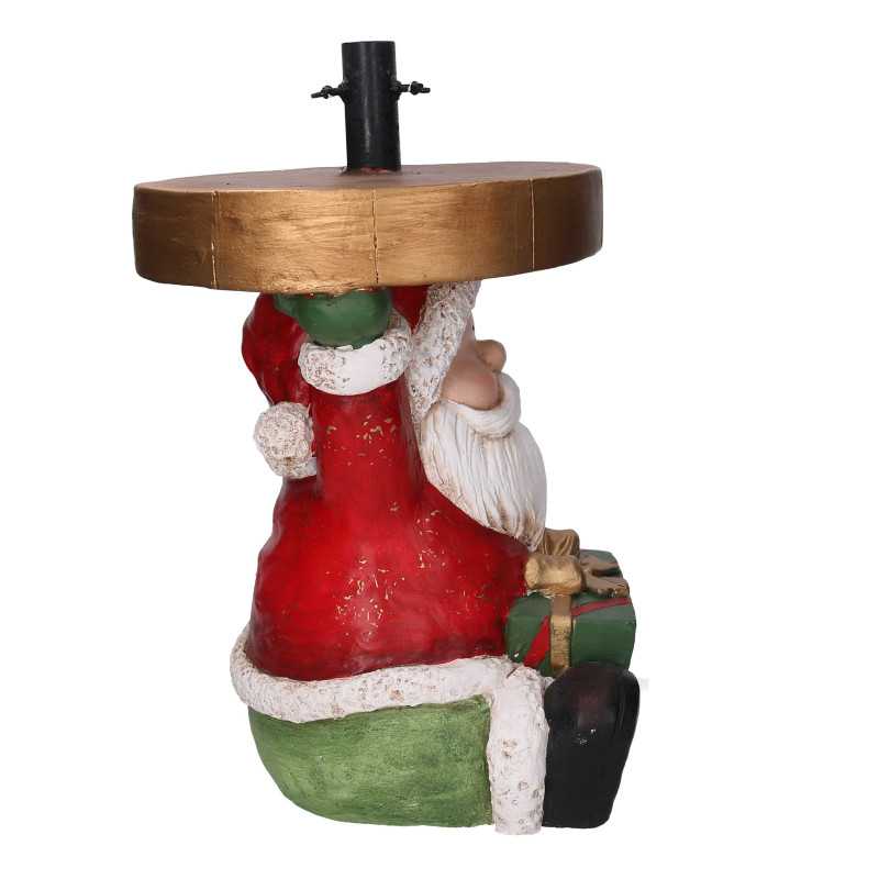 Base albero max h150 resina babbo natale rosso cm35x38h59