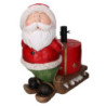 Base albero max h180 resina babbo natale con slitta rosso