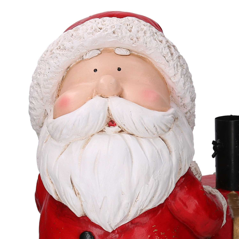 Base albero max h180 resina babbo natale con slitta rosso