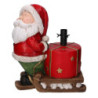 Base albero max h180 resina babbo natale con slitta rosso
