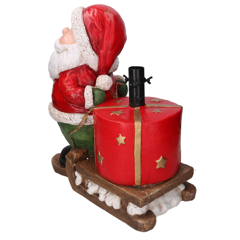 Base albero max h180 resina babbo natale con slitta rosso