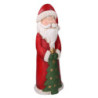 Babbo natale resina con albero rosso cm28,5x24,5h75