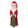 Babbo natale resina con albero rosso cm28,5x24,5h75