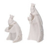 Presepe ceramica 7 pezzi bianco e oro cm10x7,5h19,5