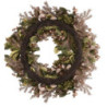 Coroncina con sfere e bacche verde e oro cm ø76h10