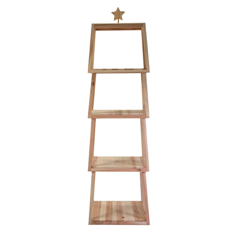 Espositore legno albero modulare naturale cm47,5x48h170