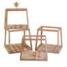Espositore legno albero modulare naturale cm47,5x48h170