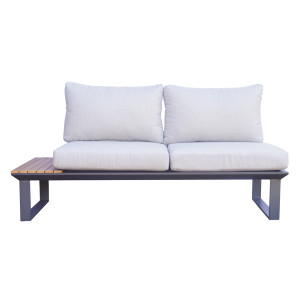 Set angolare MOIA Saint Tropez in alluminio e resin wood