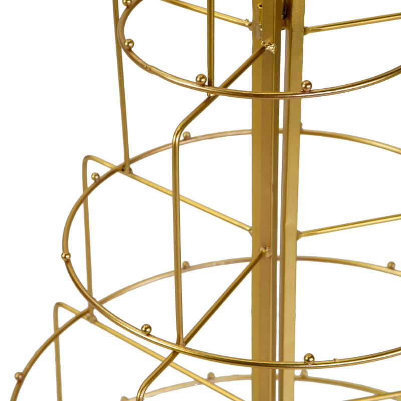 Albero espositore metallo pieghevole oro cm70x62h110