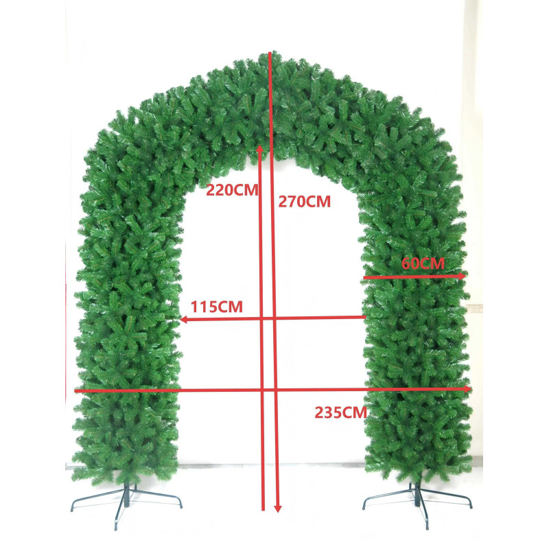 Albero plastica arco verde cm235x60h270