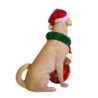 Cane resina con cappello e sfera rosso cm59x34h76