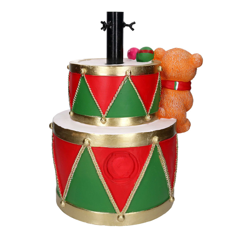Base albero max h180 resina tamburo rosso e verde cm36x32h41
