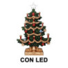 Albero resina oro verde con led cm32,4x9,5h48,6